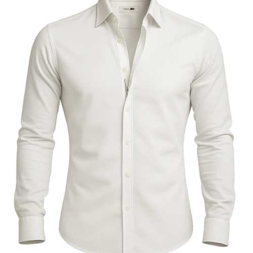 Slim Shirt With Special Zipper Closure