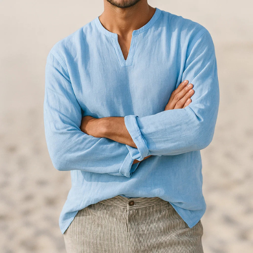 Linen Amalfi V-Neck
